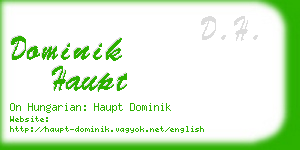 dominik haupt business card